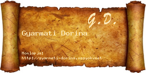 Gyarmati Dorina névjegykártya