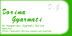 dorina gyarmati business card